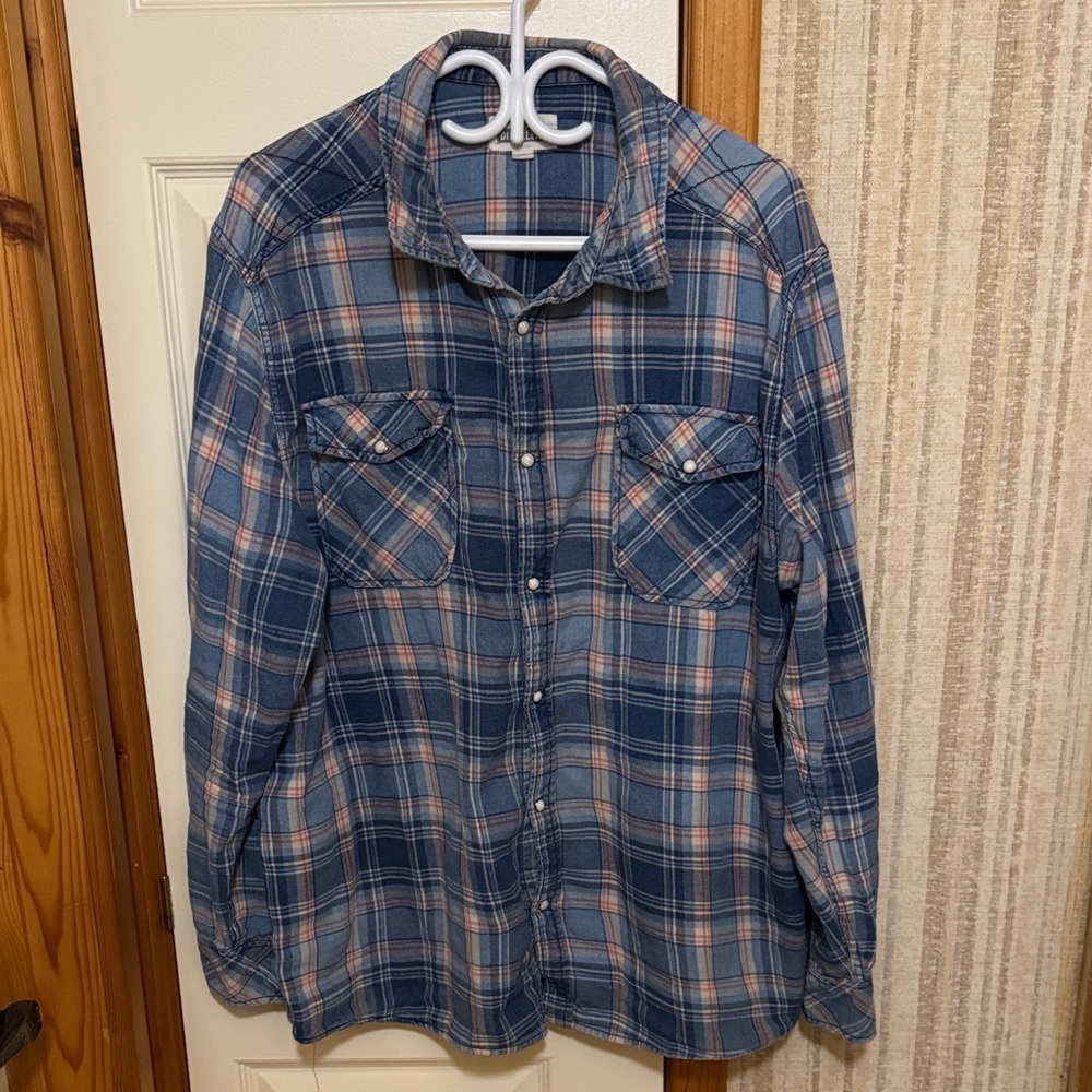 Blue Plaid Men's Shirt